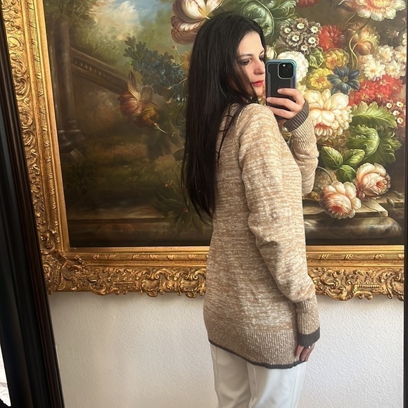 Free People Womens Full Zip Brown Long Sweater Size M - Picture 2 of 3